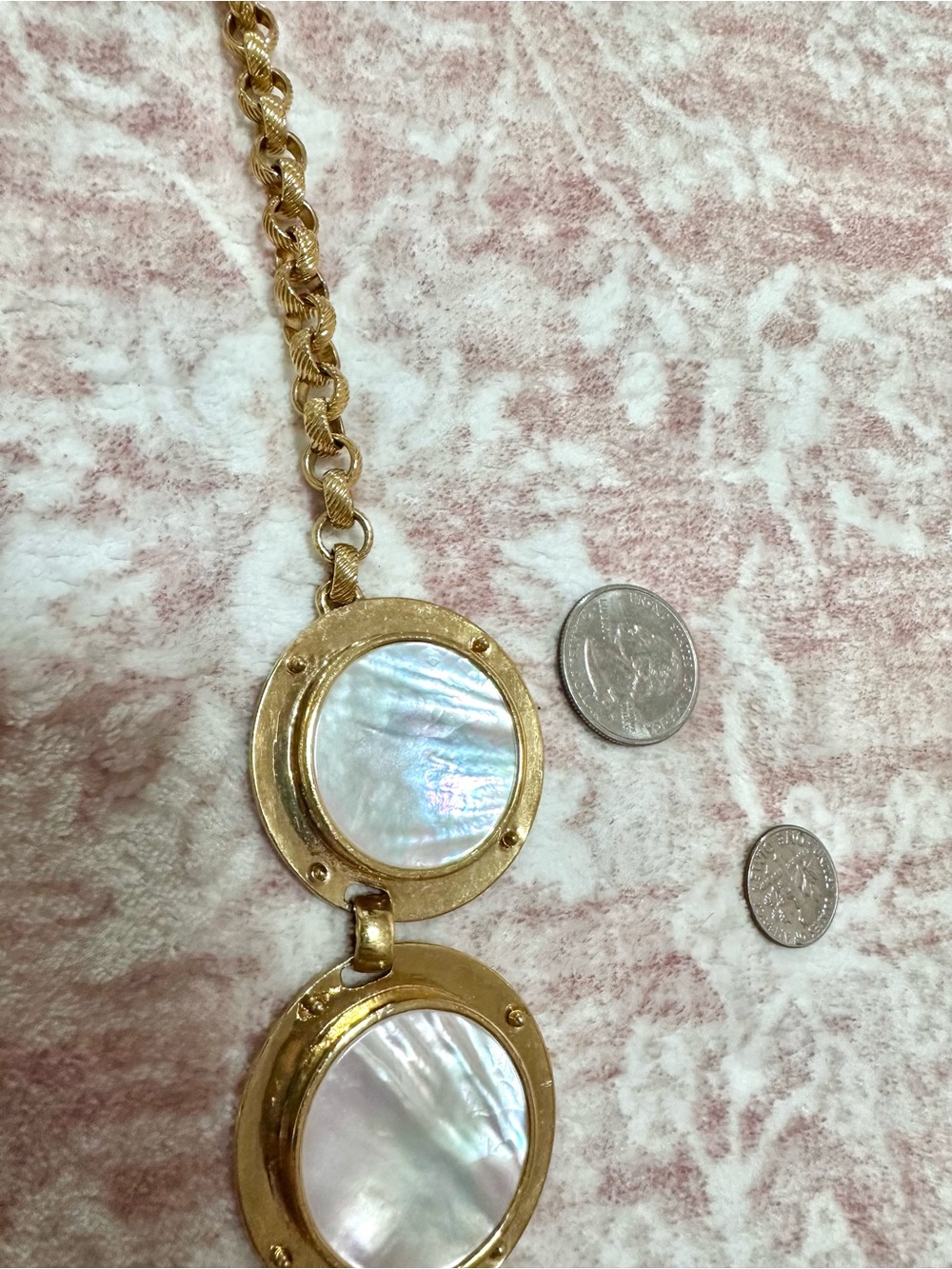 KATE SPADE ♠️ Mother Of Pearl “All Aboard” Necklace - Picture 9 of 9